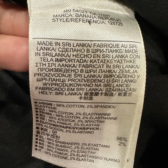 BANANA REPUBLIC Luxe Twill Black Straight Leg pants/jeans - Picture 5 of 5